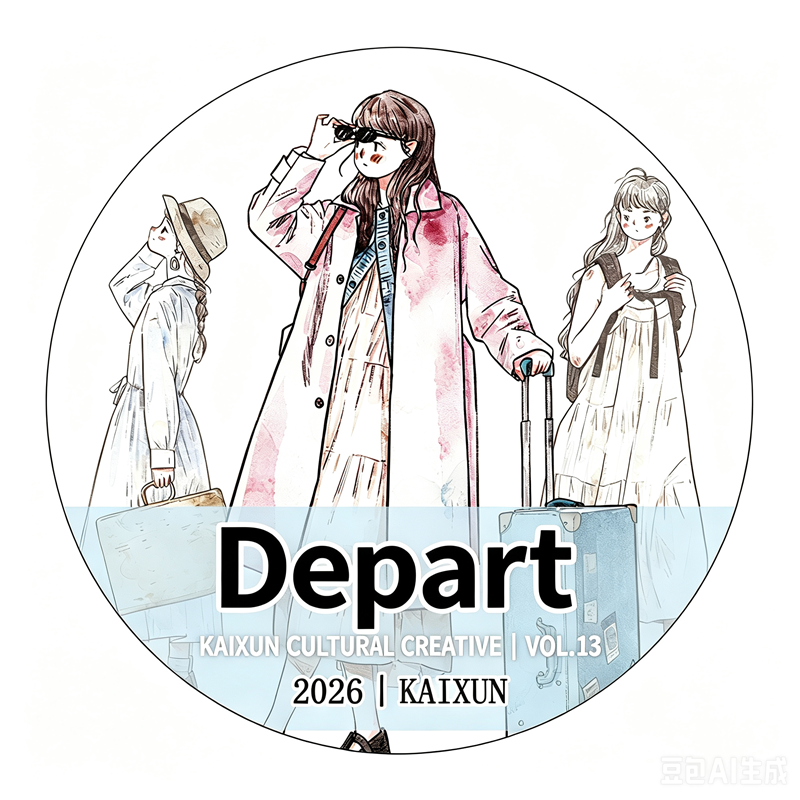 Kaixiaoxun Vol13【Depart】 Pre-Cut Long Loop Washi/Matte PET Tape for Scrapbook Supplies,Junk Journal Supplies