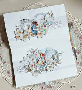 DingDing&YiEr Washi Tape Set-2 Rolls(22+Blue Island Sixth Beginning) Washi/PET Tape Stickers,Original Designs,Fashion Characters Figures for Scrapbooks Supplies,Journaling,Junk Journal,Bullet Journals,Planners