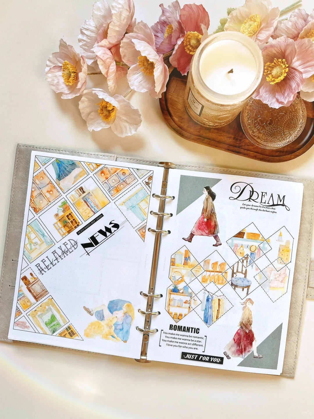 DingDing Seahorse Washi Tape Set-3 Rolls(44+N01+N03) Washi/PET Tape Stickers,Original Designs,Fashion Characters Figures for Scrapbooks Supplies,Journaling,Junk Journal,Bullet Journals,Planners