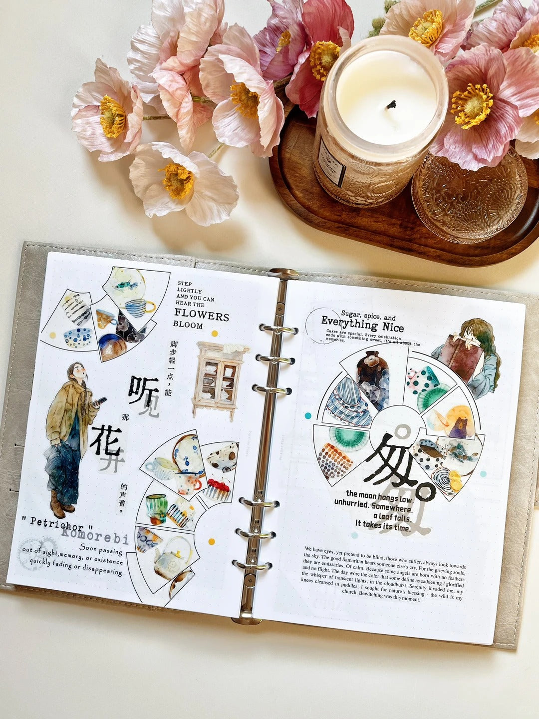 DingDing Seahorse Washi Tape Set-3 Rolls(44+N01+N03) Washi/PET Tape Stickers,Original Designs,Fashion Characters Figures for Scrapbooks Supplies,Journaling,Junk Journal,Bullet Journals,Planners