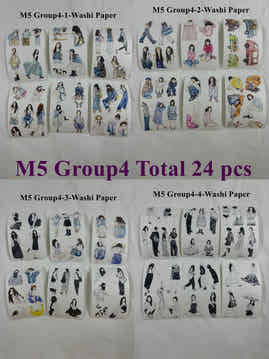 ‌DingDing【M5-Washi Paper】Mini Pre-Cut 121PCS Archive Vintage Portrait Stickers,Limited Edition Classic Collection for DIY Journal, Scrapbook & Crafts