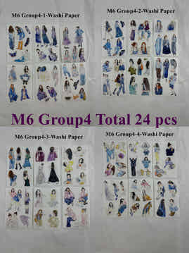 ‌DingDing【M6-Washi Paper】Mini Pre-Cut 117PCS Archive Vintage Portrait Stickers,Limited Edition Classic Collection for DIY Journal, Scrapbook & Crafts