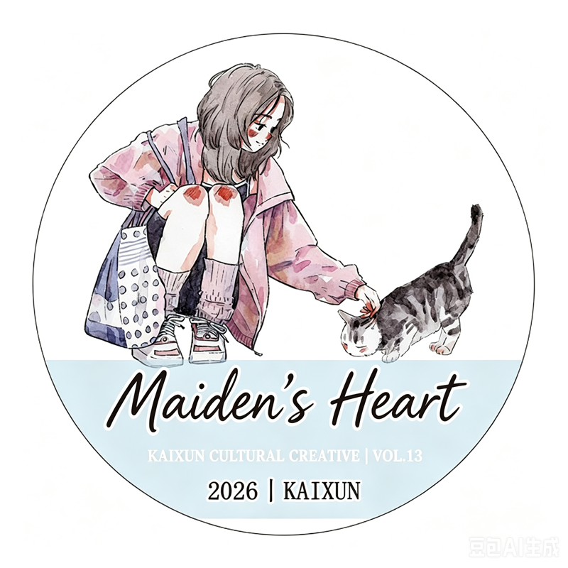 Kaixiaoxun Vol13【Maiden's Heart】 Pre-Cut Long Loop Washi/Matte PET Tape for Scrapbook Supplies,Junk Journal Supplies