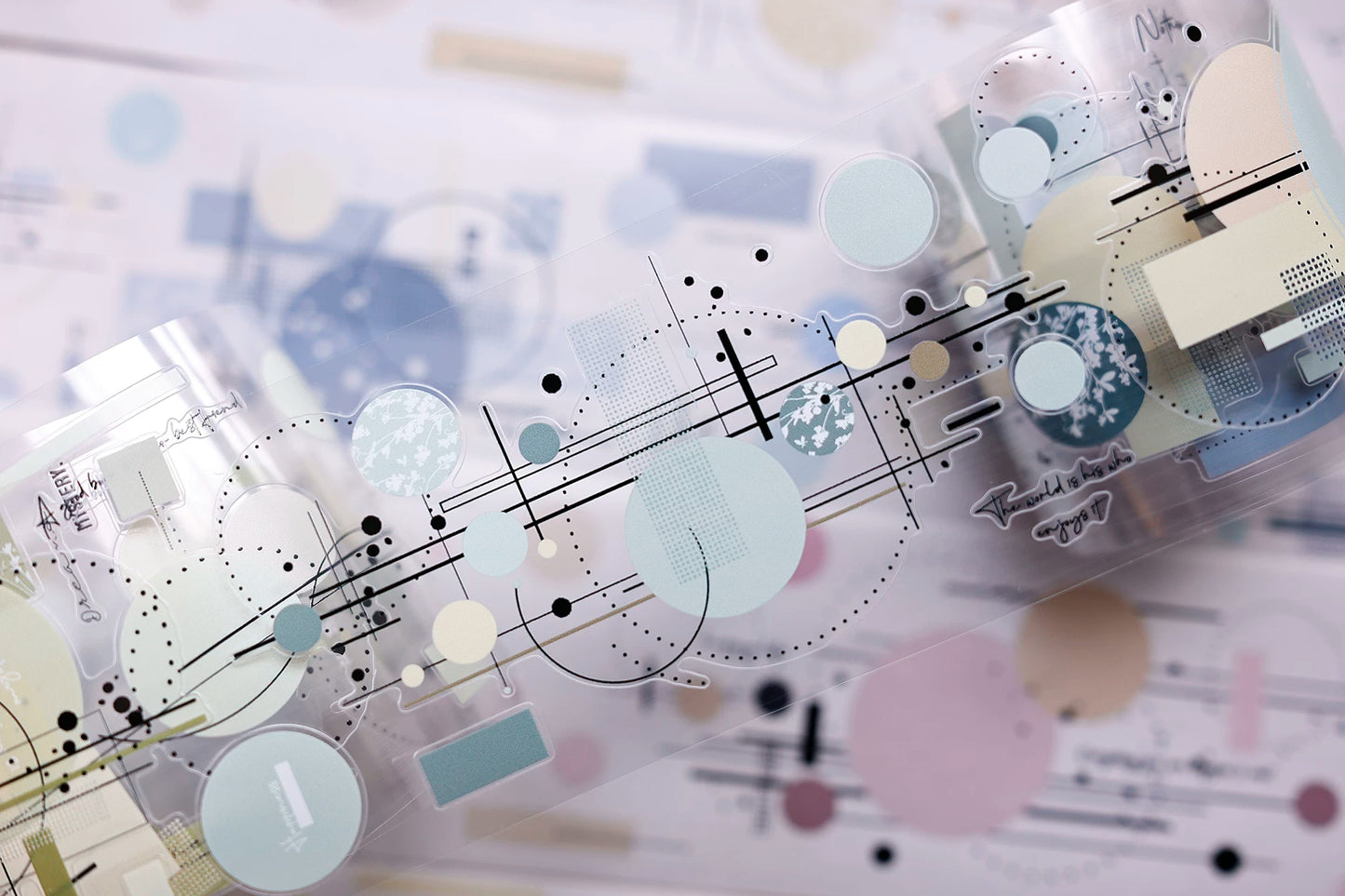 XiaoBaiJia Salt Series【Color Circle Collection】Pre-cut Orginal Design Washi/Pet Tape Light Retro Stickers