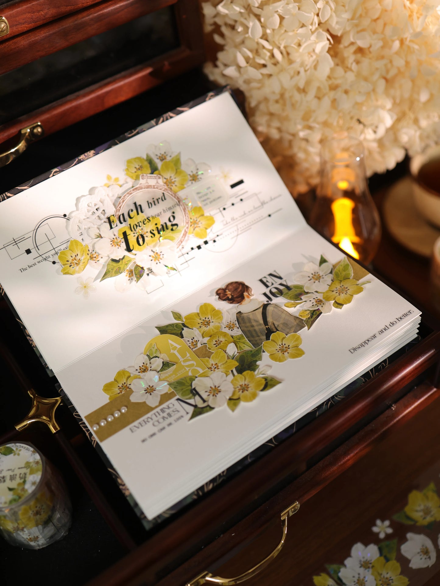 YiEr Vol17【Frames and Lines】Kiss-cut Backgroud Washi Tape and PET Stickers