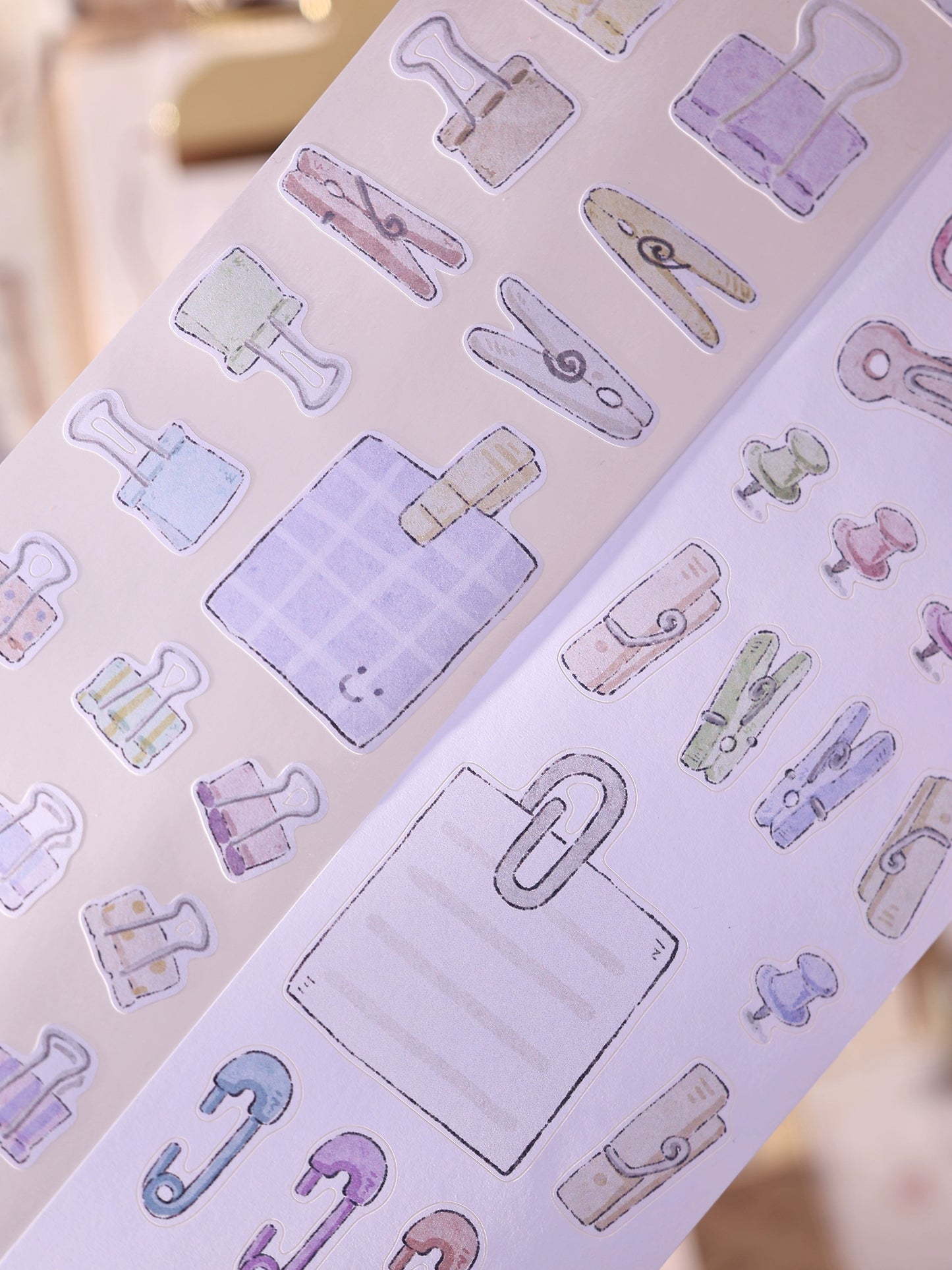 XiaoBaiJia Minimalist Style【Pinch Something】Clips Orginal Design Washi Pet Tape Landscape Stickers