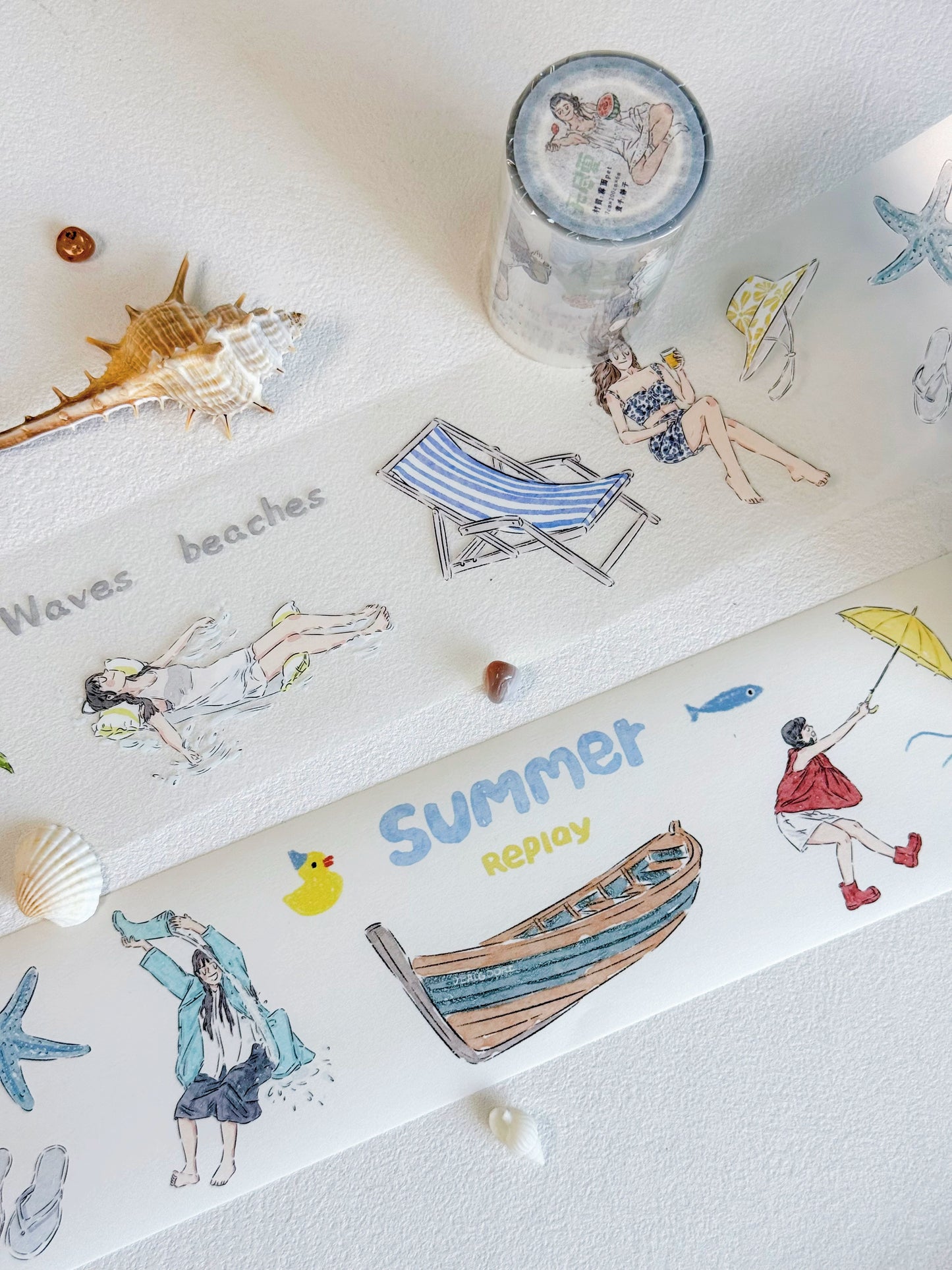 XiYue【Endless Summer】Original Design Washi/PET Tape Stickers