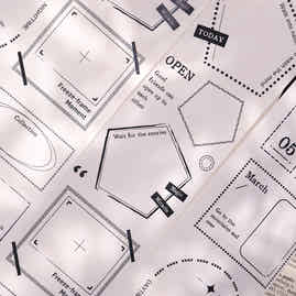 XiaoBaiJia【Frame Collection】Light Retro Chinese and English Text Border Washi PET Tape