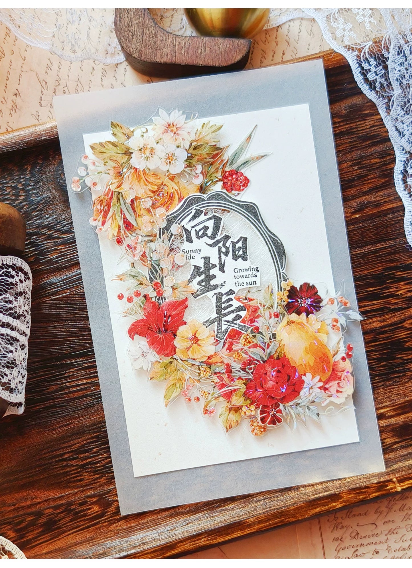 ZiYuanSu Vol15【Falling Fragrance】Kiss-cut Floral Washi Tape and PET Stickers