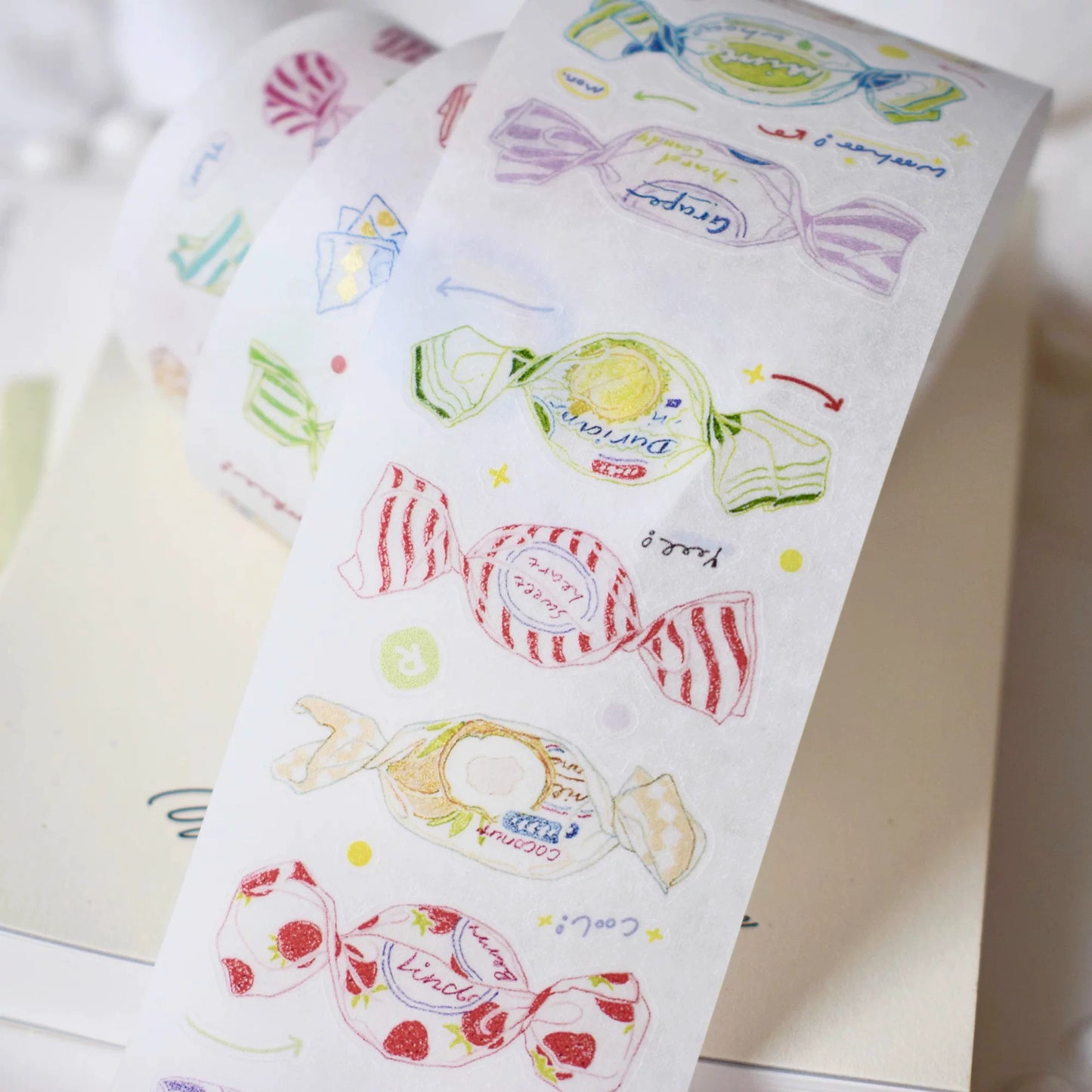 Dover Original【Candy 】Pre-cut Salt Cute Candy Washi Tape Sticker