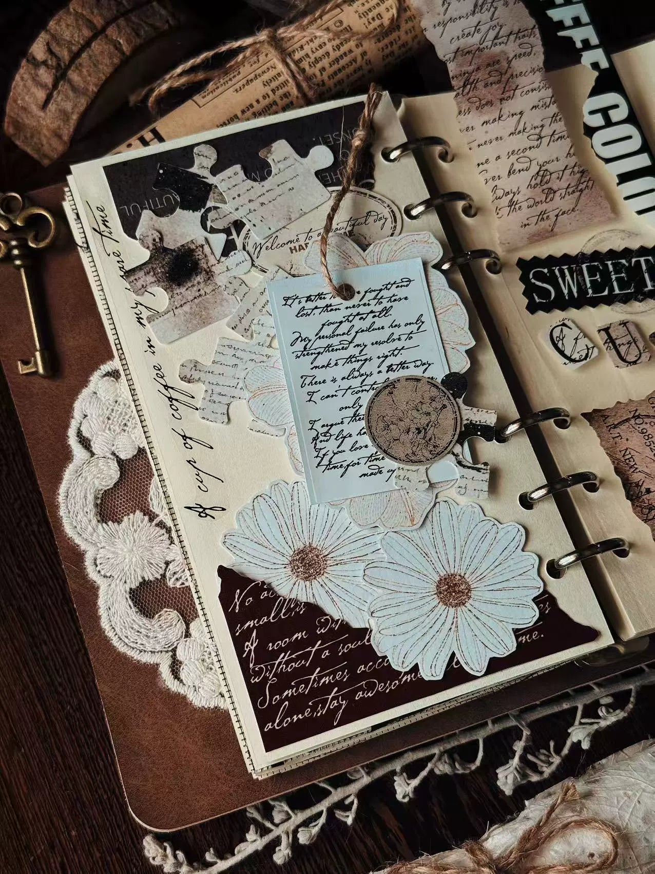 Linlanxi【Ancient Rhyme Paper Seal】Original Design Retro Broken Paper Bookkeeping Washi/Pet Tape