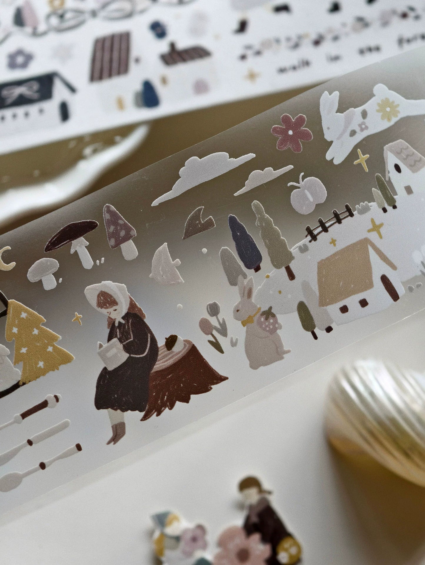 YiEr Minimalist Style Vol3【Field Afternoon Tea】Light Retro Orginal Design Washi Pet Tape Landscape Stickers