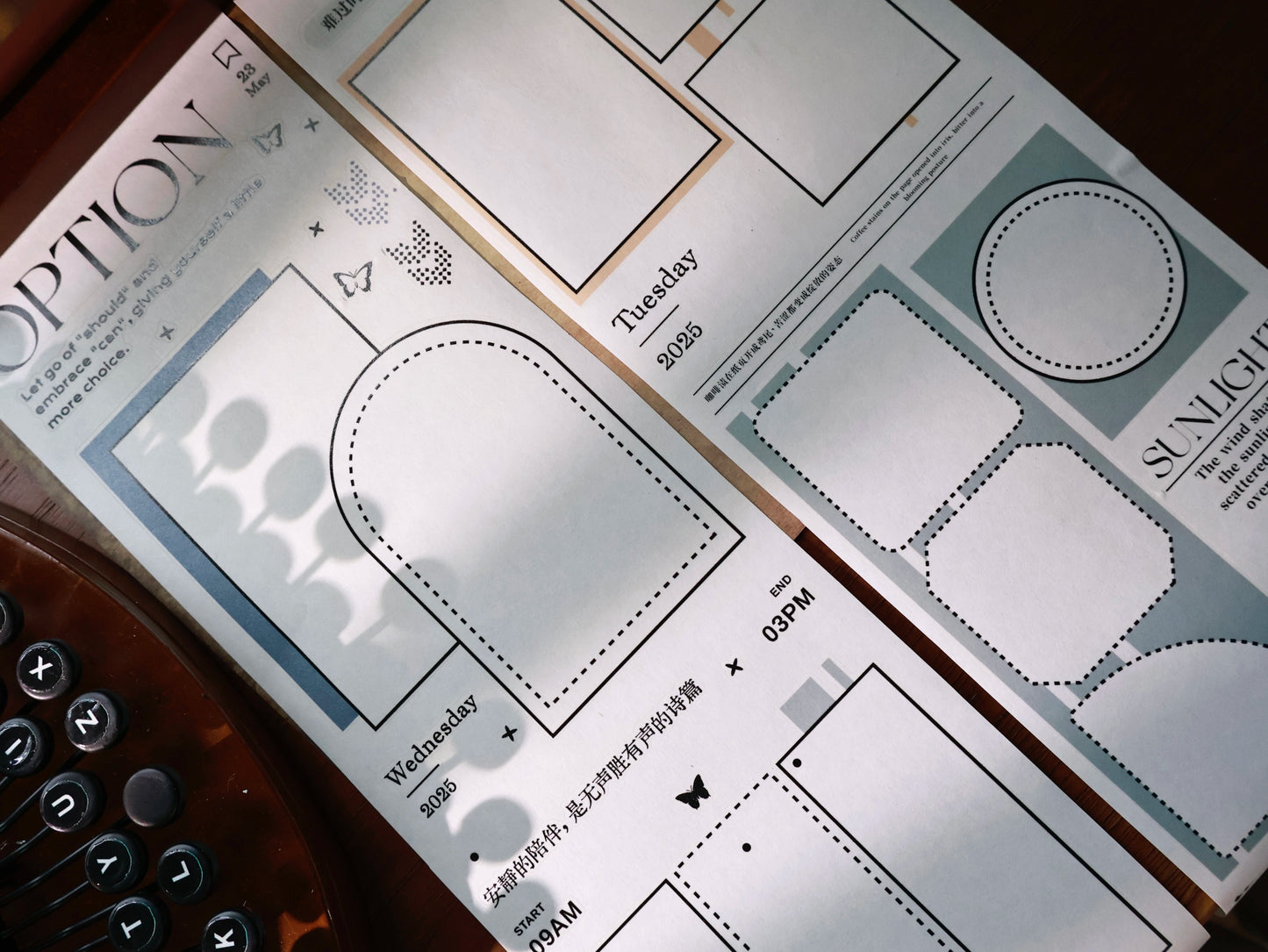 YiEr Vol15【Colorful Border】Orginal Design Pre-cut Washi/Pet Border Tape Light Retro Landscaping Stickers