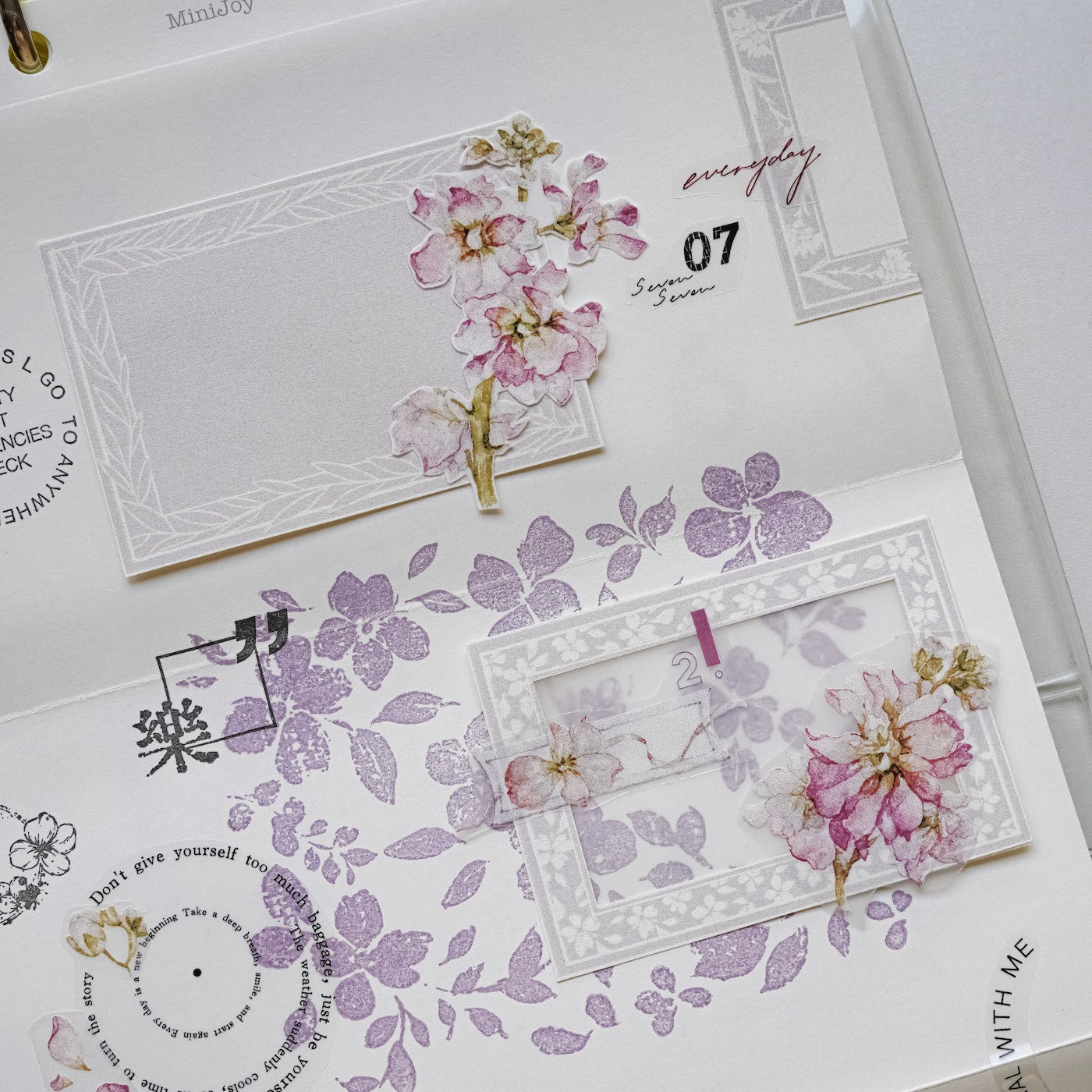 Yuanzi Vol7【Background Flower Series】Upgraded Rubber Retro Maple Stamp for Washi Tape