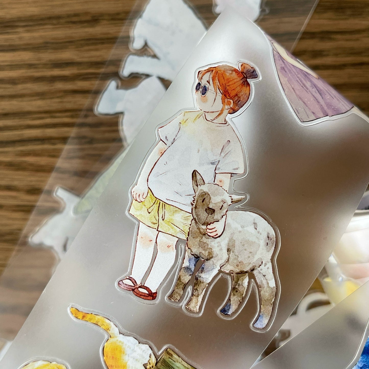 Seahorse Forest Vol7【A42#Best Buddy】Original Design Pre-Cut Kawaii Washi/PET Tape Stickers,for Scrapbook Supplies,Journaling,Junk Journal,Bullet Journal,Planner StickersDing Ding