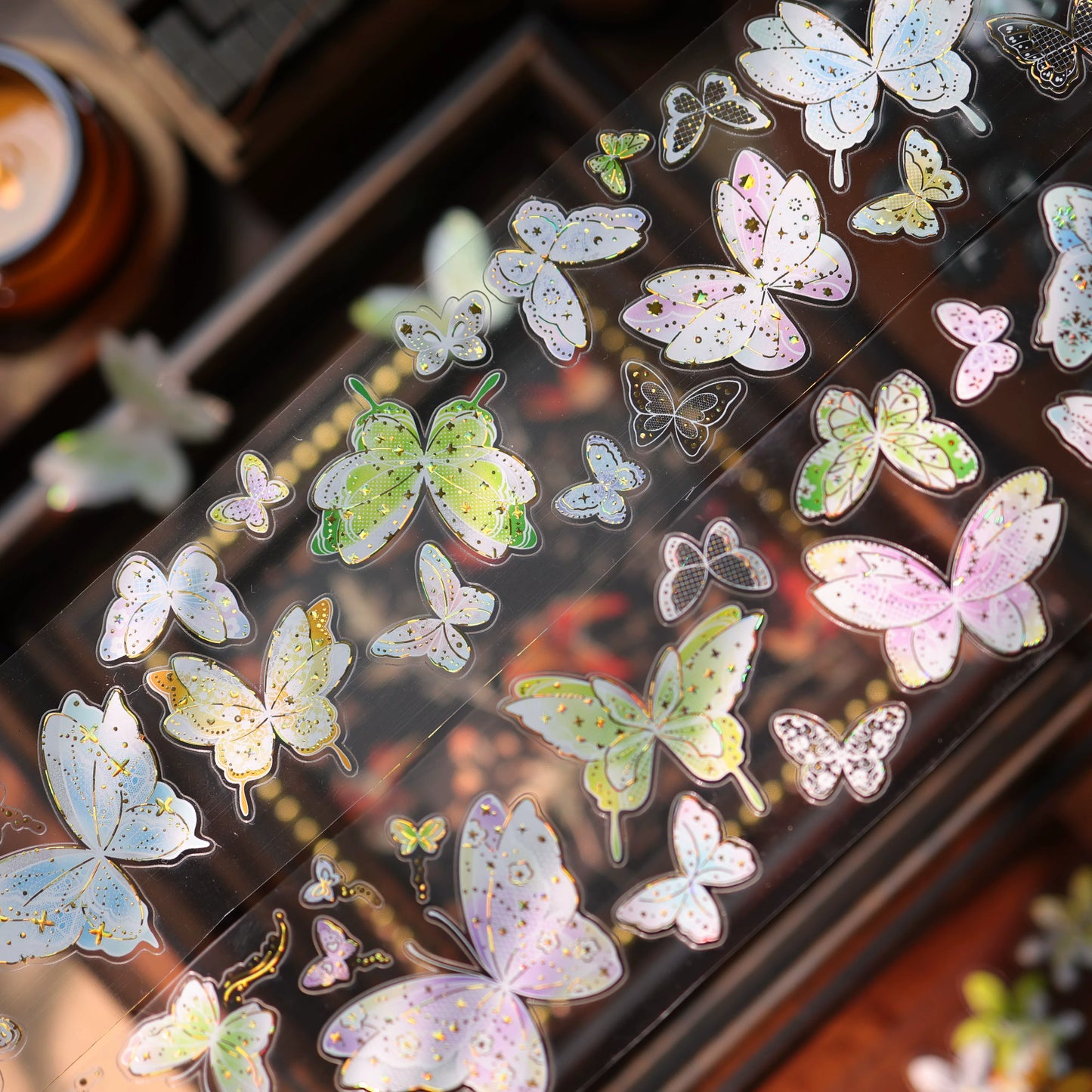 YiEr Vol17【Cicada Dream Butterfly】Kiss-cut Butterfly Washi Tape and PET Stickers