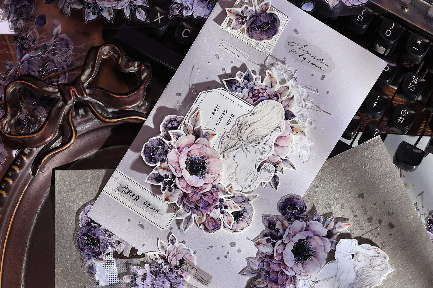 XiaoBaiJia【Night Breeze】Light Retro Orginal Design Washi Pet Tape Landscape Stickers