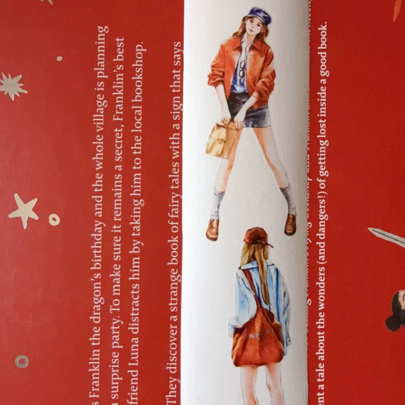 ZaoZao Vol3【Rouge】Original Design Kiss-Cut Washi PET Tape Stickers,for Scrapbook Supplies,Journaling,Junk Journal,Bullet Journal,Planner Stickers