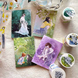 DingDing Vol9【4 Pcs 9*12.5cm Person Cover Travel Notebook】,Washi Sticker Book,Passport, Blank Inner Pages,for Junk Journal,Journaling,Scrapbooking
