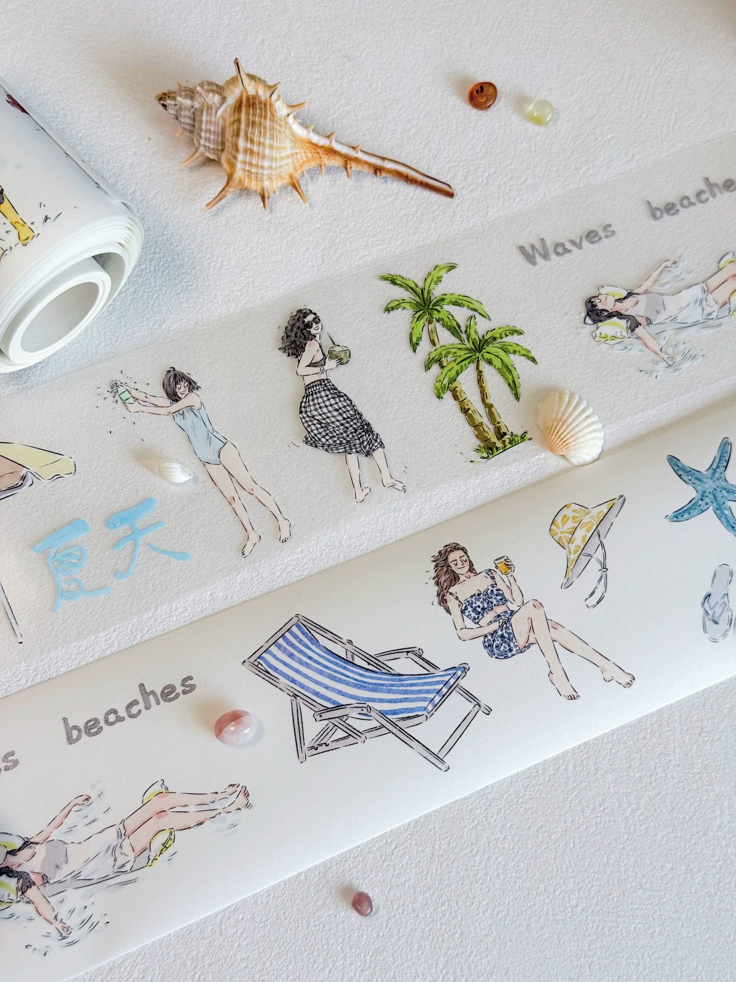 XiYue【Endless Summer】Original Design Washi/PET Tape Stickers