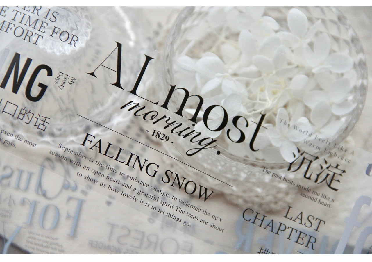 TianCheng-Vol5【Autumn and Winter】English Text Washi/PET Tape,for Scrapbook Supplies,Scrapbook Tape Stickers,Junk Journal Supplies