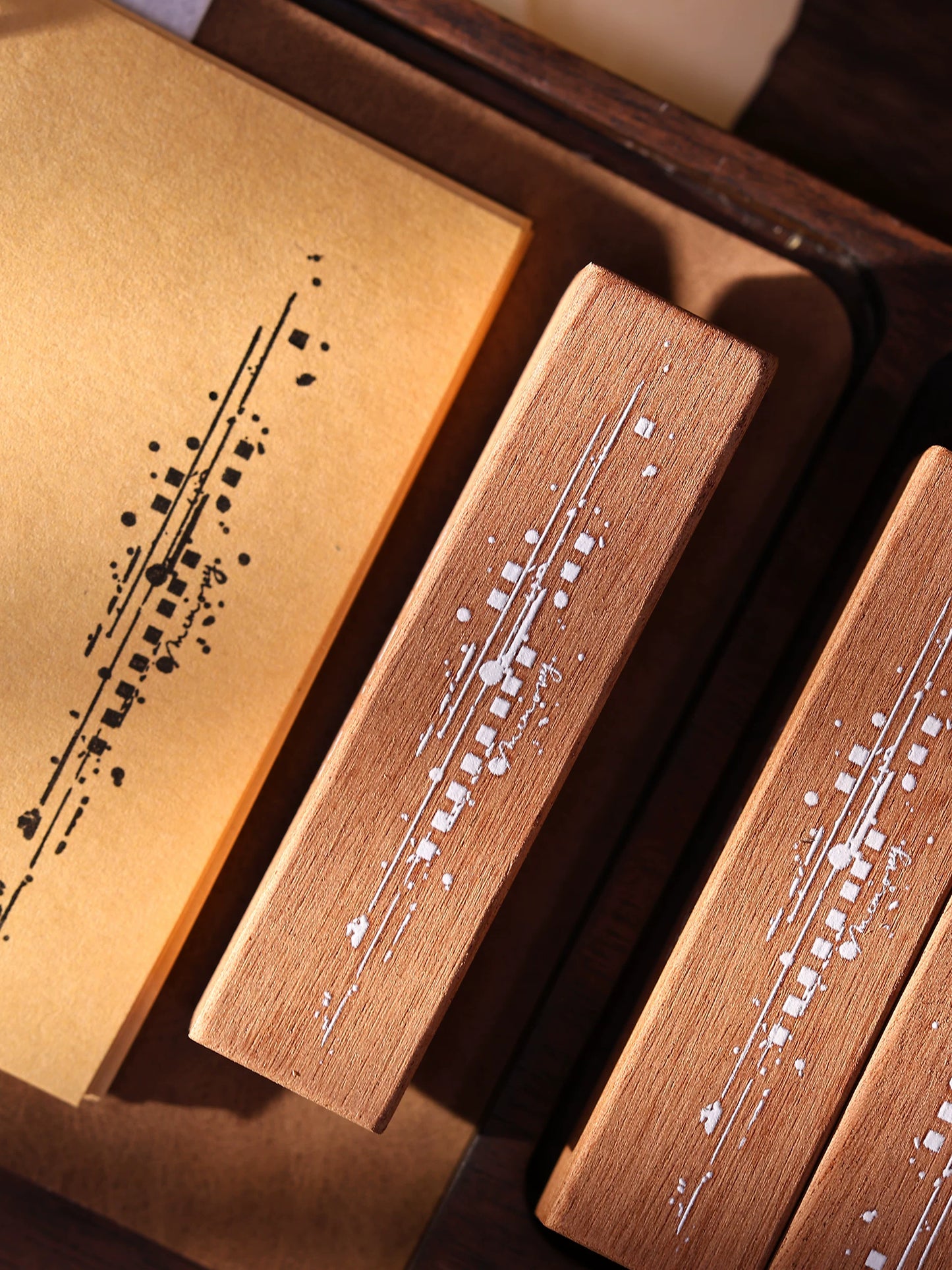 XiaoBaiJia【Basic Salt Backgroud Stamp】Imported Shabili Red Rubber and Maple Wood Stamp