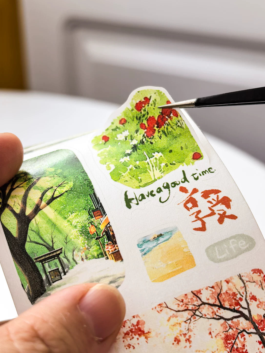 Wait Studio【Pick up Light Themed Scenery】Pre-cut Light Retro Washi/PET Tape