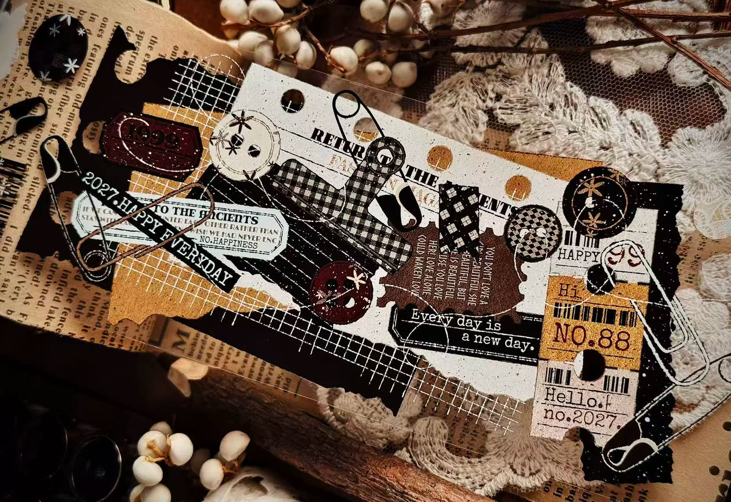 Linlanxi Vol14【Introduction to Comic Records】Original Design Retro Exquisite Vintage Decorative Washi/Pet Tape