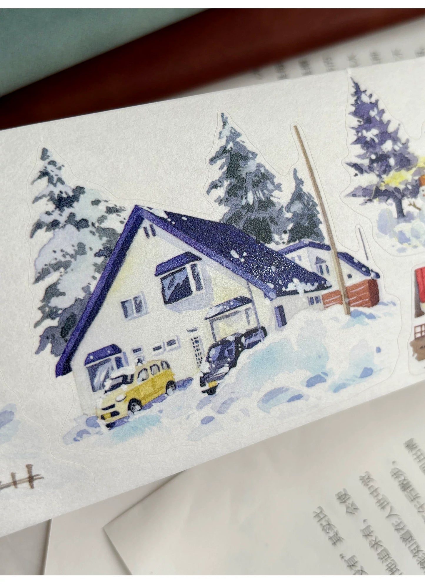 ZiYuanSu Vol15【A Window of Winter Snow】Background Scene Pre-cut Washi PET Tape