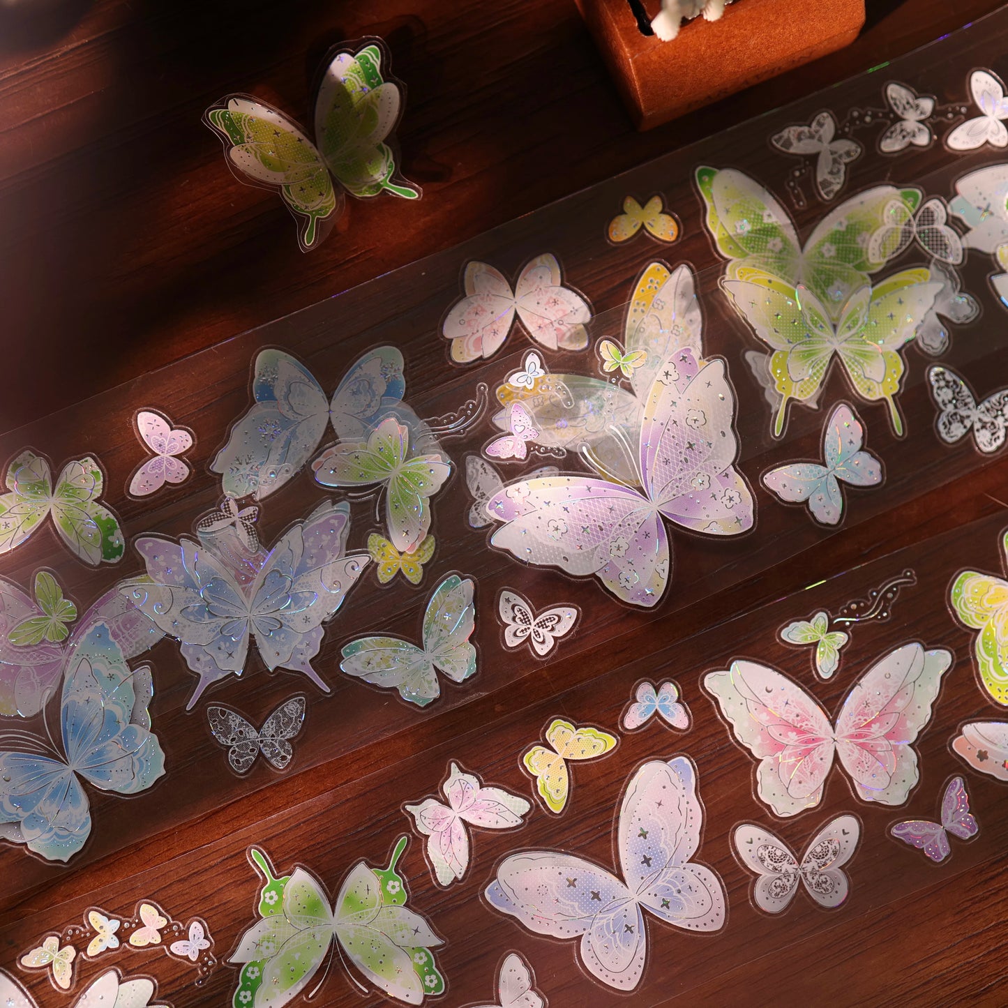 YiEr Vol17【Cicada Dream Butterfly】Kiss-cut Butterfly Washi Tape and PET Stickers