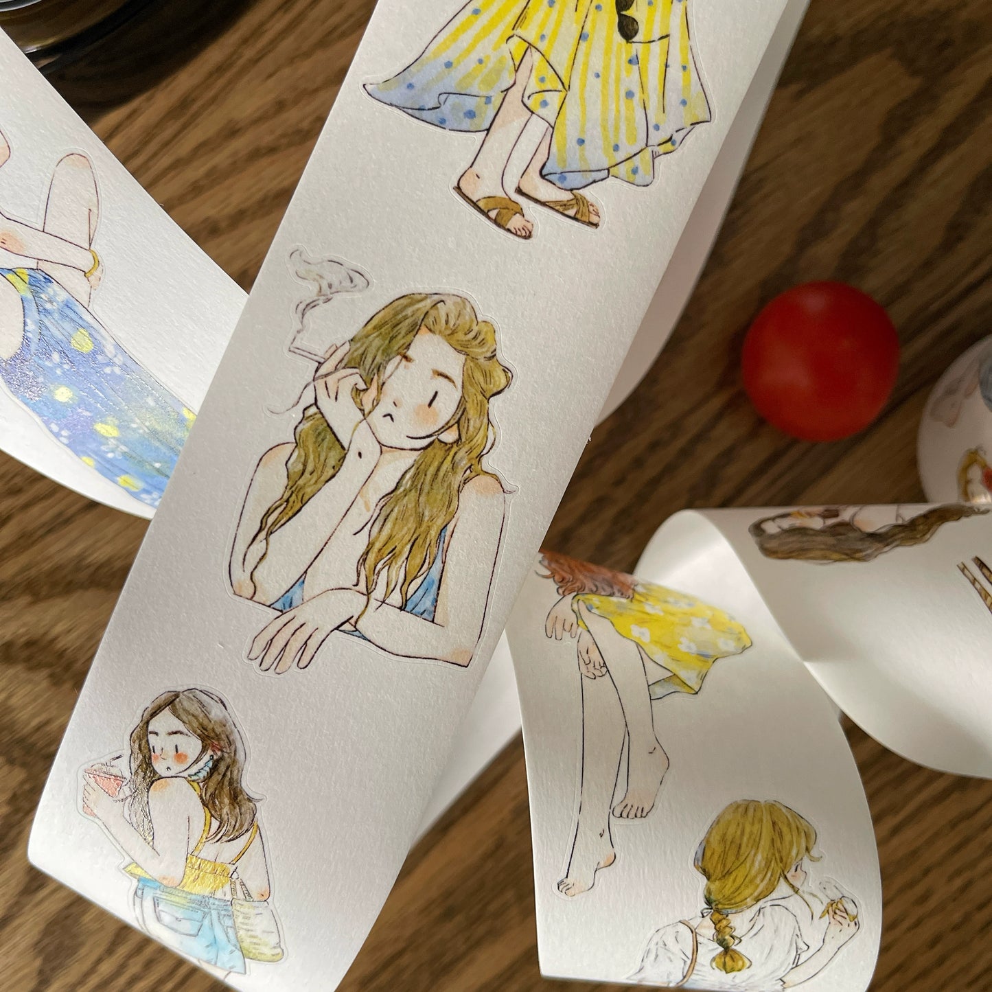 DingDing Vol10【35#Vacation】Original Design Pre-Cut Washi/PET Tape Stickers,for Scrapbook Supplies,Journaling,Junk Journal,Bullet Journal,Planner Stickers