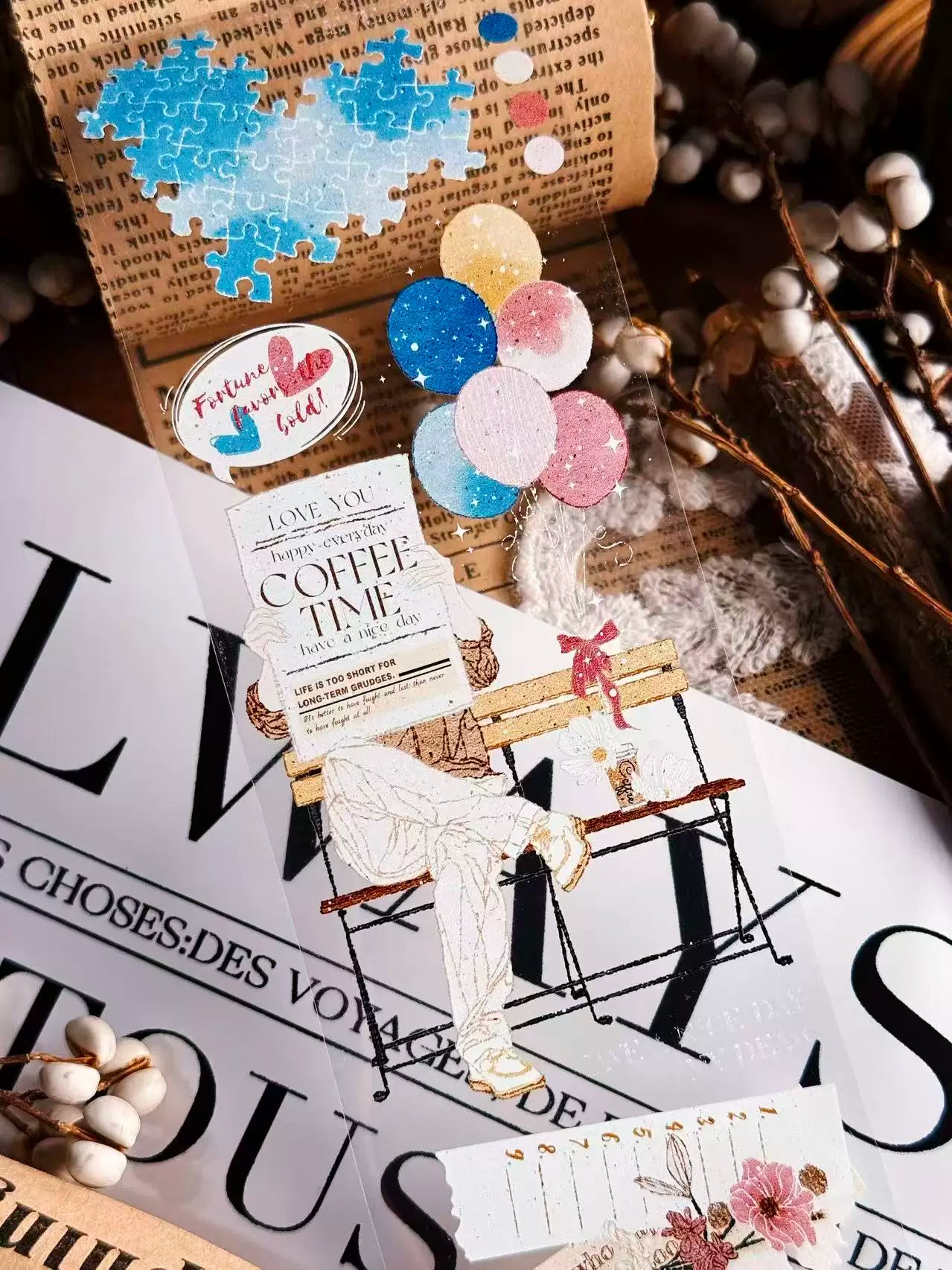 Linlanxi Vol14【I Allow Leisure Time】Original Design Retro Exquisite Vintage Decorative Washi/Pet Tape