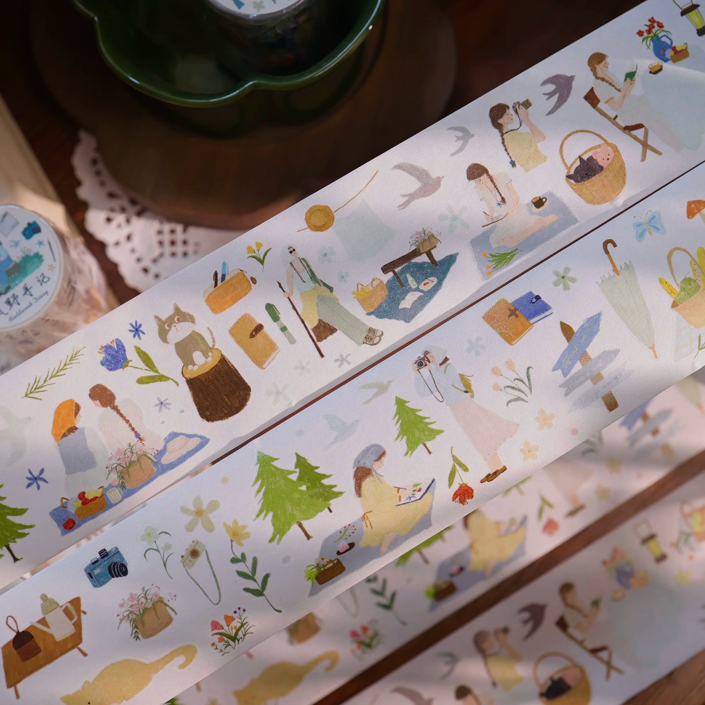 YiEr Vol8【Wind Field Notes】Salt Series Kiss-cut Washi Tape and PET Stickers