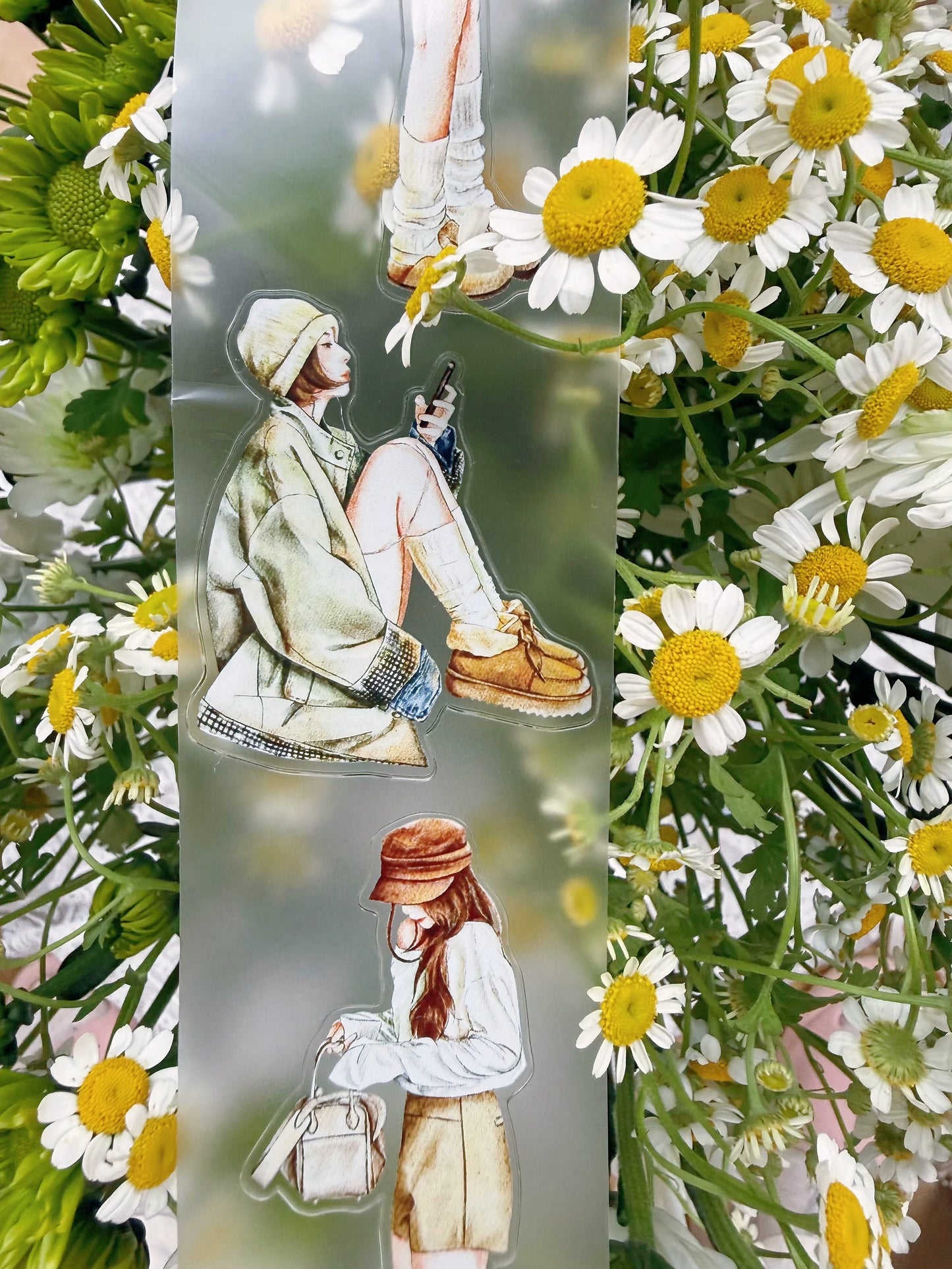 ZaoZao Vol4【XinXin】Original Design Kiss-Cut Washi PET Tape Stickers,for Scrapbook Supplies,Journaling,Junk Journal,Bullet Journal,Planner Stickers