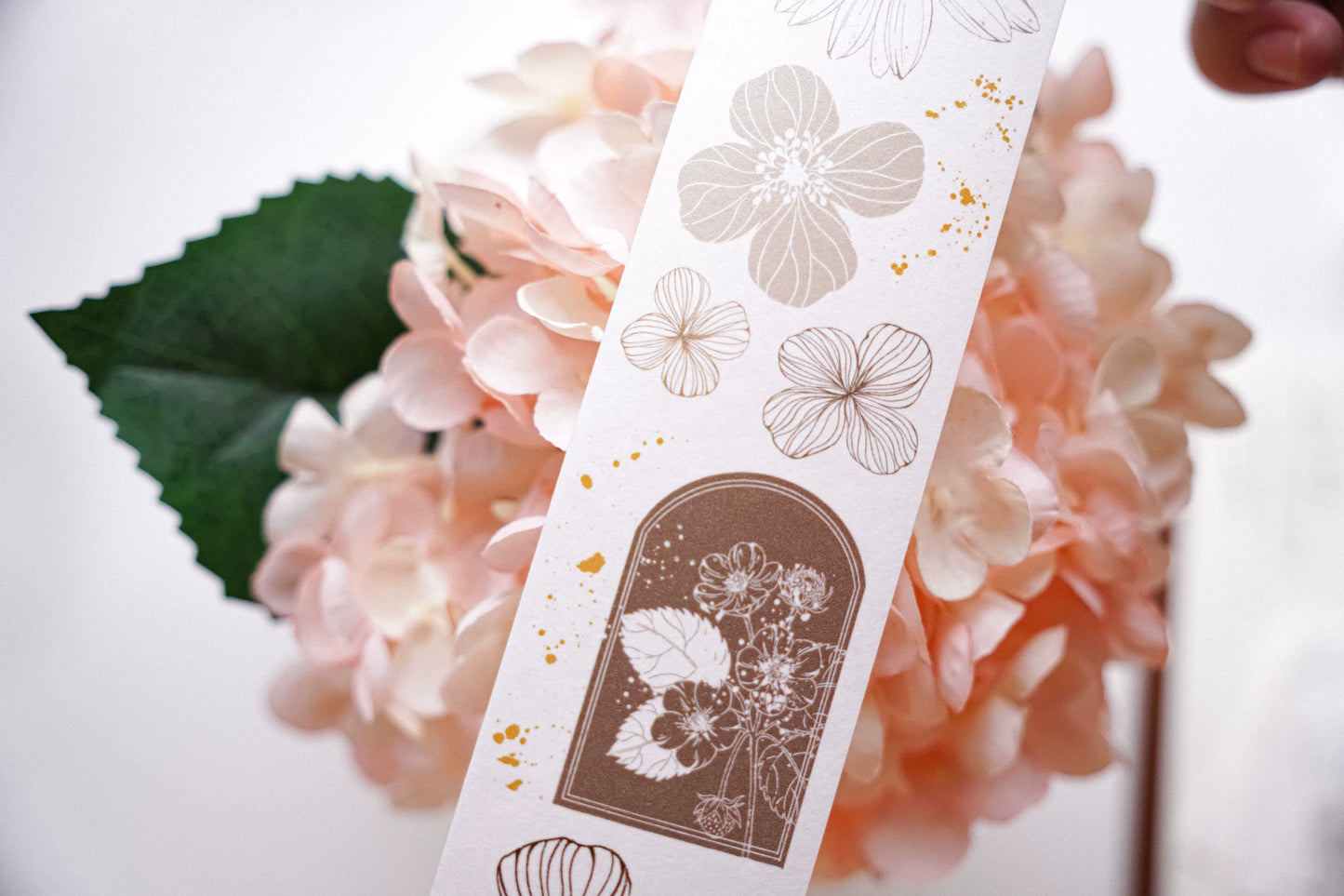 YuanZi Vol7【QiuMo】Orginal Design Washi/Pet Tape Light Retro Flowers Stickers,for Scrapbook Supplies,Scrapbook Tape Stickers,Junk Journal Supplies