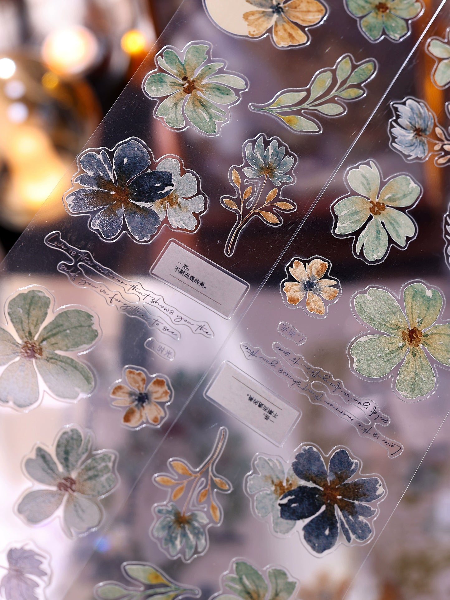 XiaoBaiJia【Green Book】Light Retro Orginal Design Washi Pet Tape Landscape Stickers