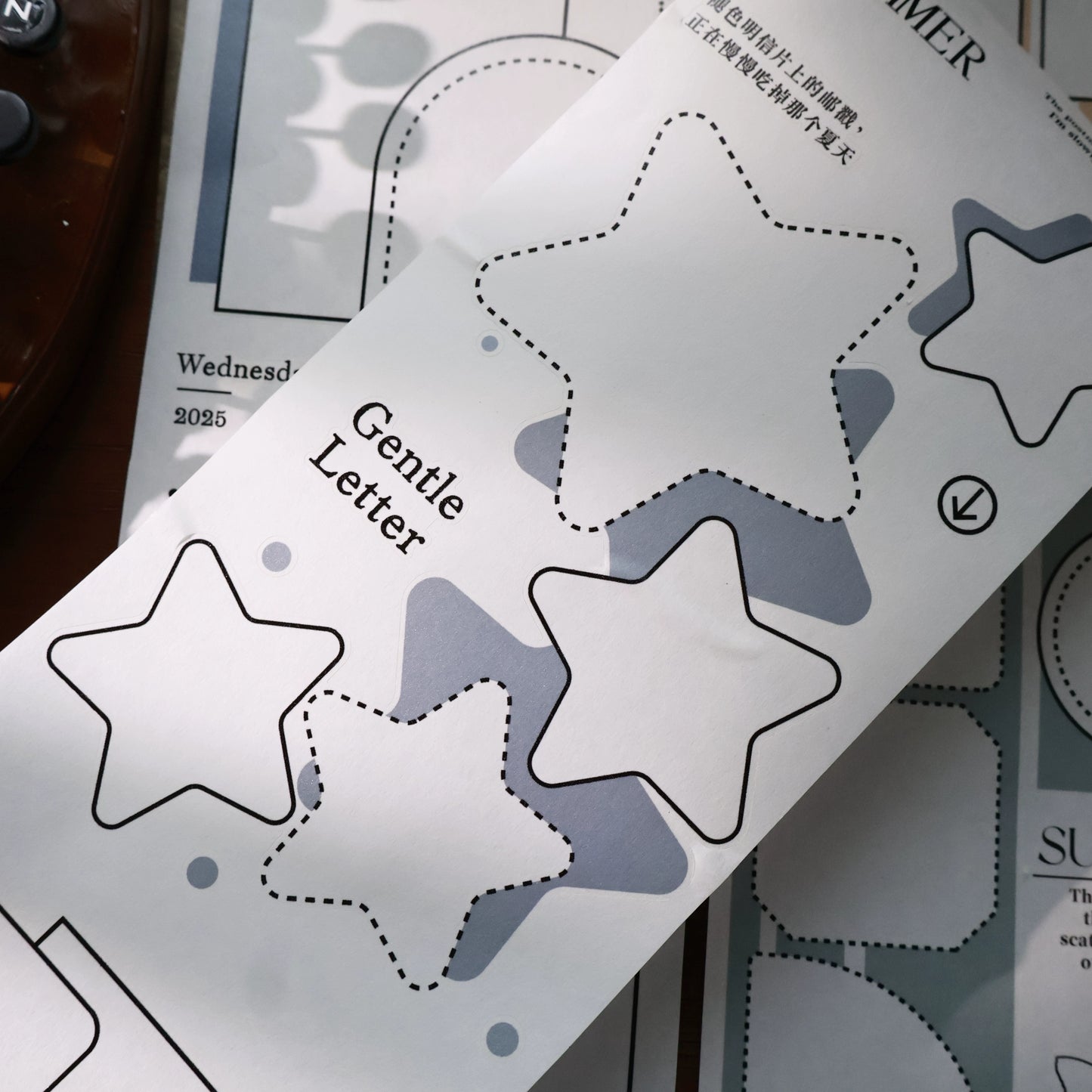 YiEr Vol15【Colorful Border】Orginal Design Pre-cut Washi/Pet Border Tape Light Retro Landscaping Stickers