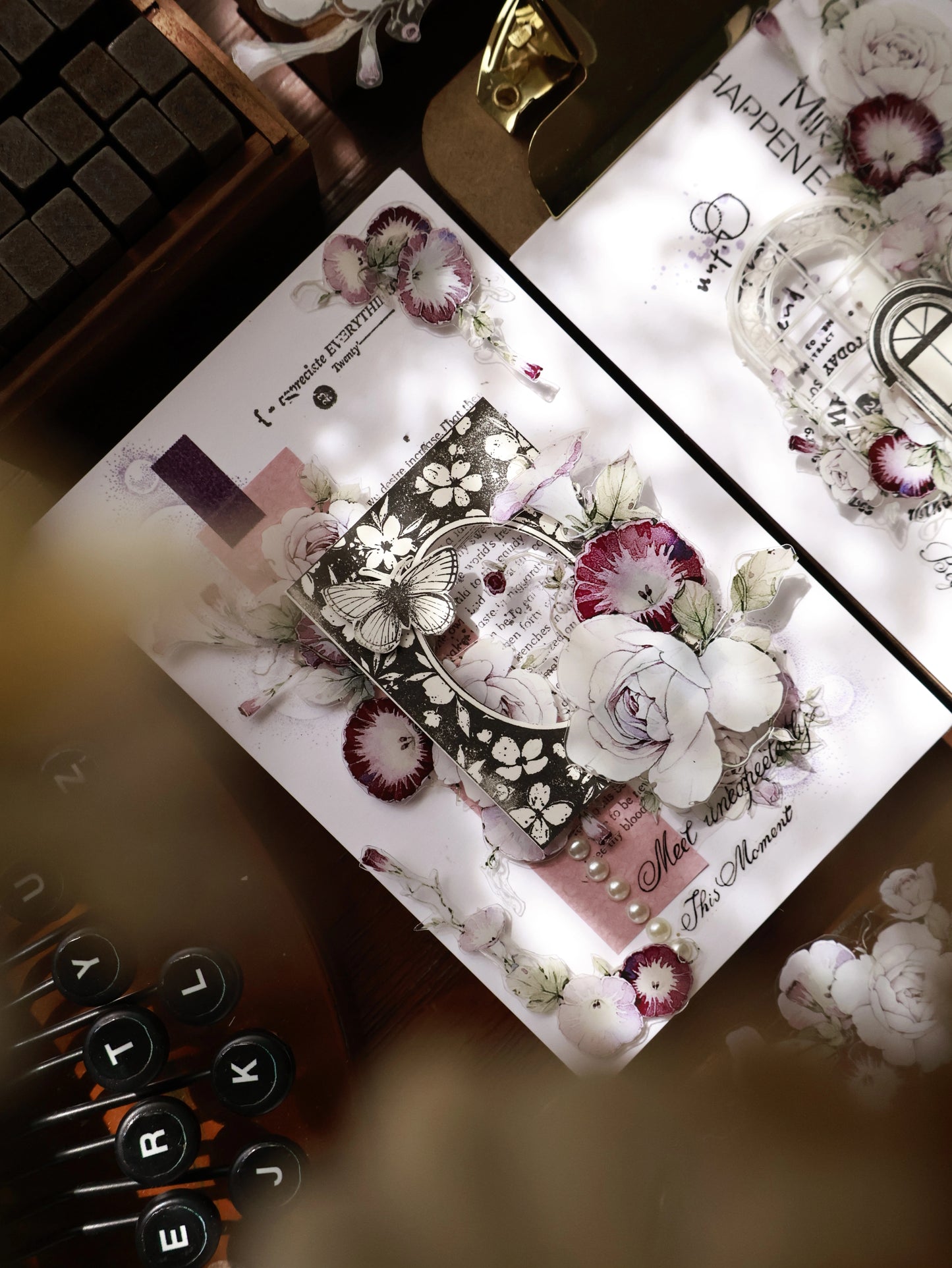 YiEr Vol15【Flower Frame Stamp】Imported Maple Red Rubber and Maple Wood Stamp