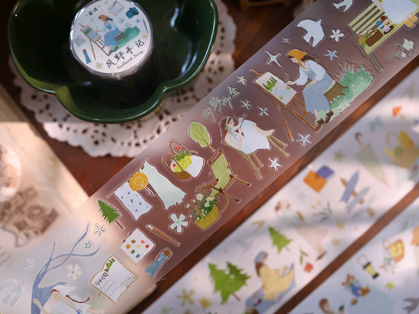 YiEr Vol8【Wind Field Notes】Salt Series Kiss-cut Washi Tape and PET Stickers