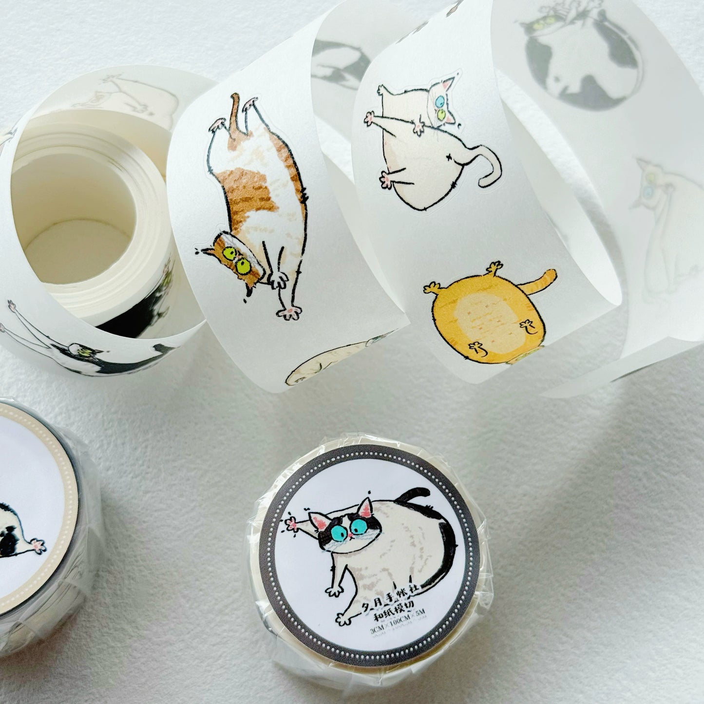 XiYue【New Cat Series】Original Car Design Washi/PET Tape Stickers