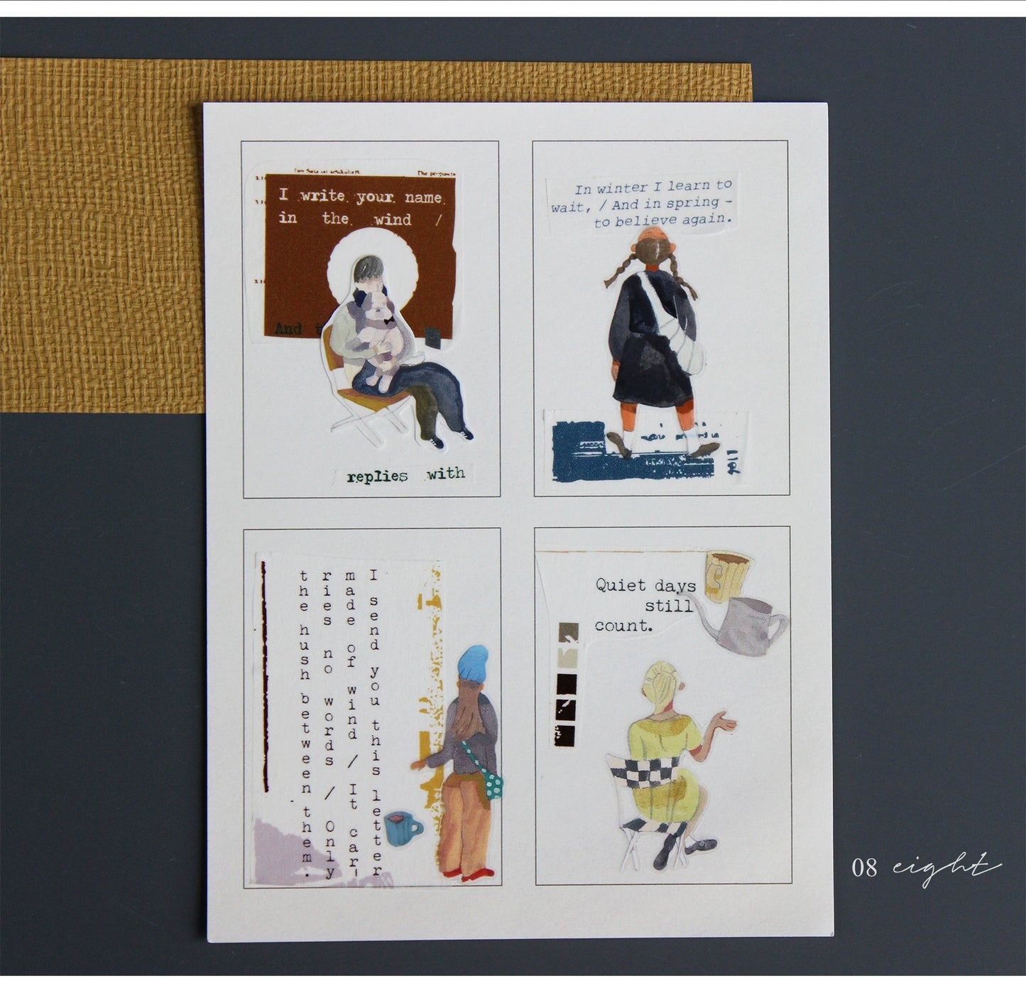 Moodtape【Walking and Drinking Coffee】Original Cute Character Washi Tape Street View Coffee Stickers
