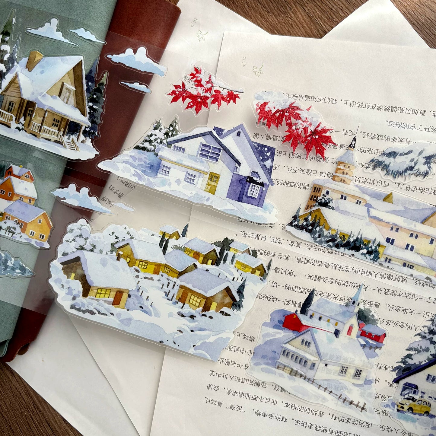 ZiYuanSu Vol15【A Window of Winter Snow】Background Scene Pre-cut Washi PET Tape