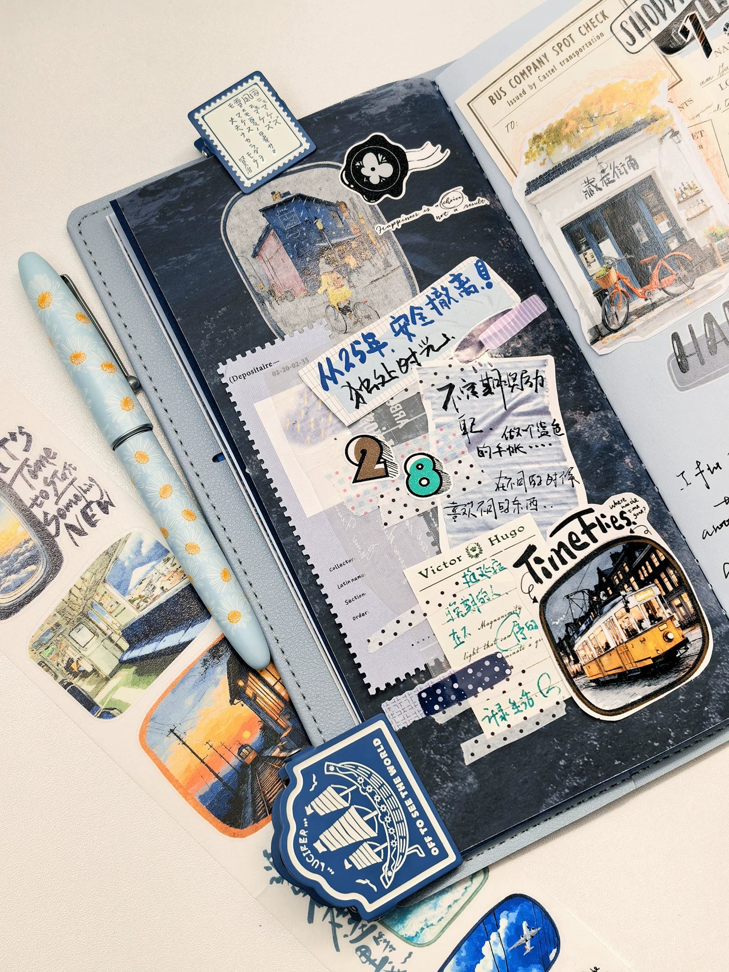 Wait Studio【World Outside the Window】 Pre-cut Light Retro Washi/PET Tape