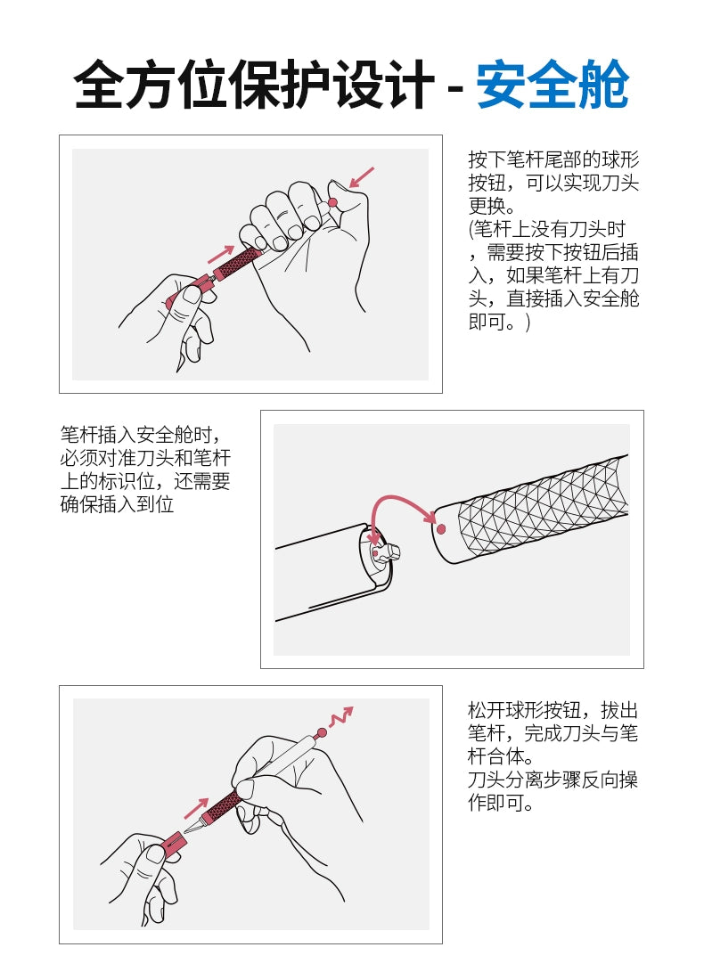 SAFEX Handheld Bookcutting Knife for Elementary School Students,Safe and Exquisite Creative Ceramic Pen Knife, High Appearance, High Quality, Portable, High Speed Rail, Durable Paper Carving and Cutting