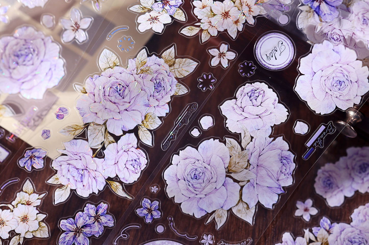 XiaoBaiJia【Rose Poetry】Light Retro Orginal Design Washi Pet Tape Landscape Stickers