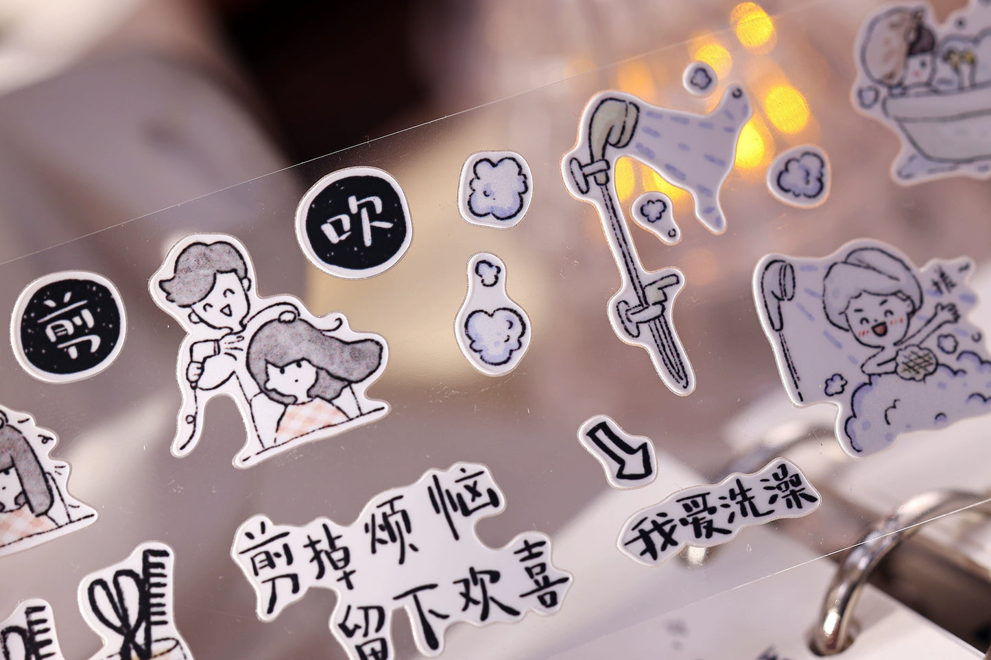 XiaoBaiJia Minimalist Style【Daily Affairs】Light Retro Orginal Design Washi Pet Tape Landscape Stickers