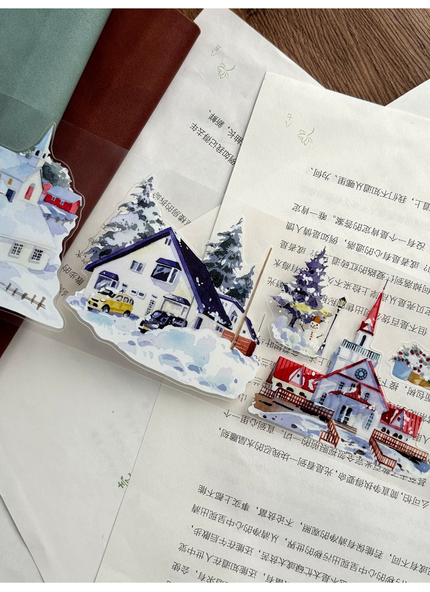 ZiYuanSu Vol15【A Window of Winter Snow】Background Scene Pre-cut Washi PET Tape