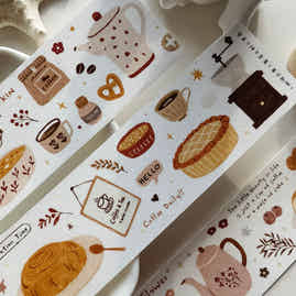 YiEr Minimalist Style Vol3【Coffee Daily】Light Retro Orginal Design Washi Pet Tape Landscape Stickers