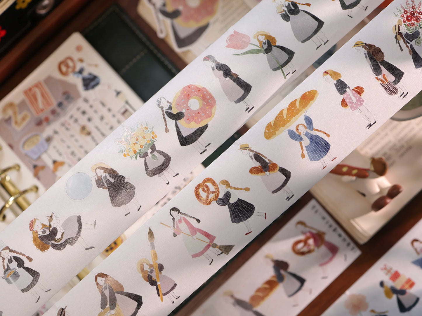 YiEr Vol8【Flower Eating Leisure】Salt Series Pre-cut Orginal Design Washi Tape and PET Stickers