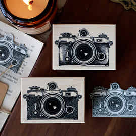 YiEr Stamp【Camera】Upgraded Red Rubber Retro Stamp
